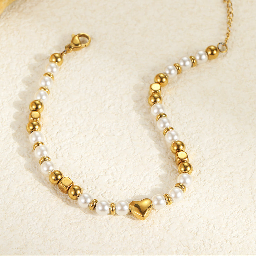 Sol Heart Pearl Bracelet