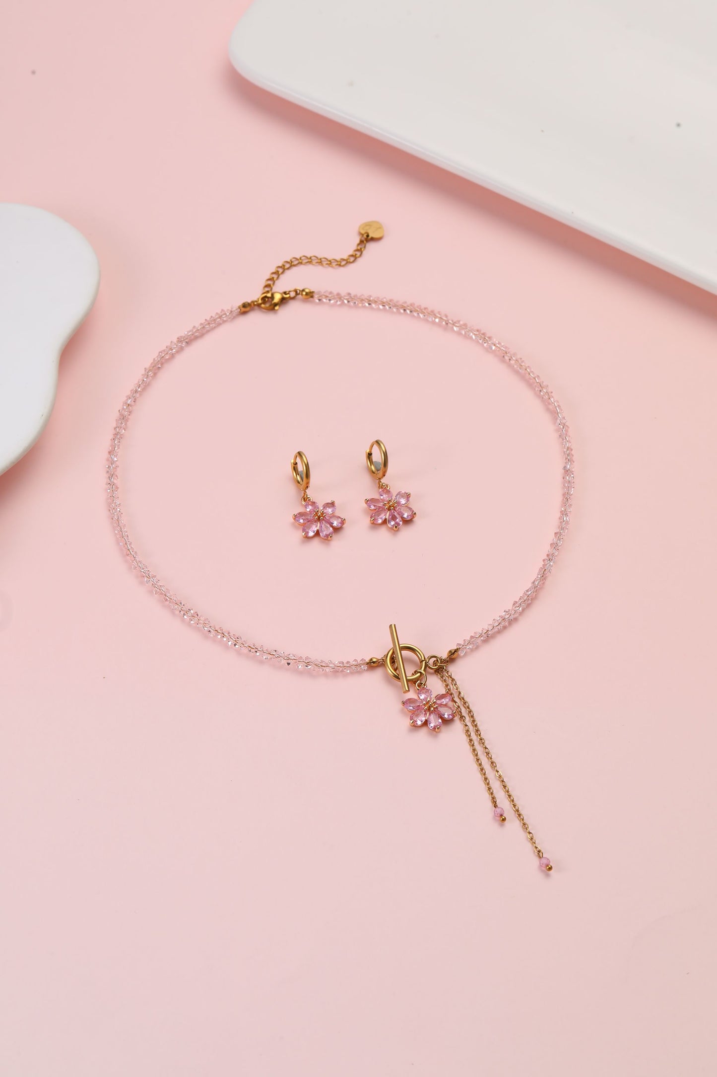 Cherry Blossom Lariat Necklace