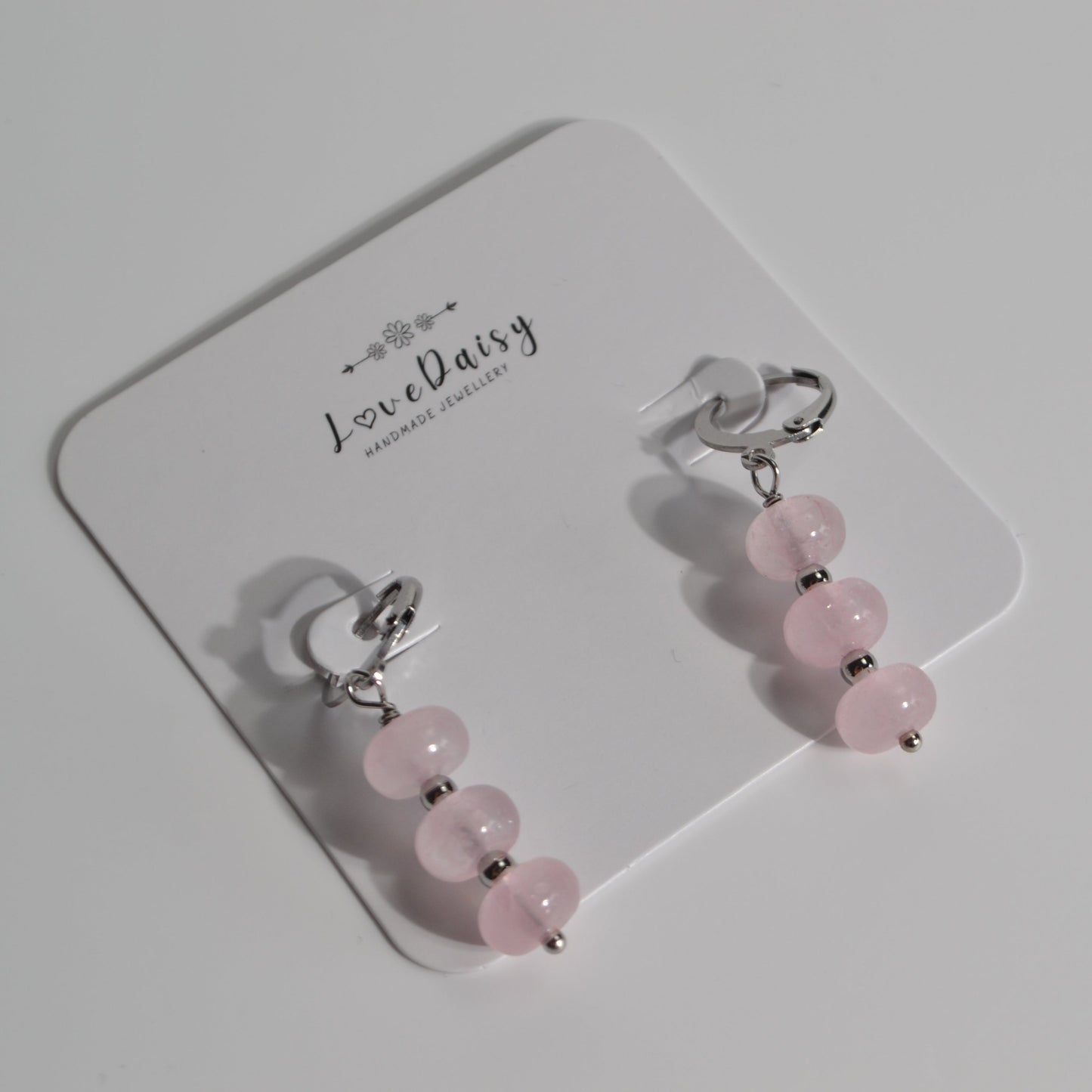 Natural Gemstone Jade Drop Hoop Earrings