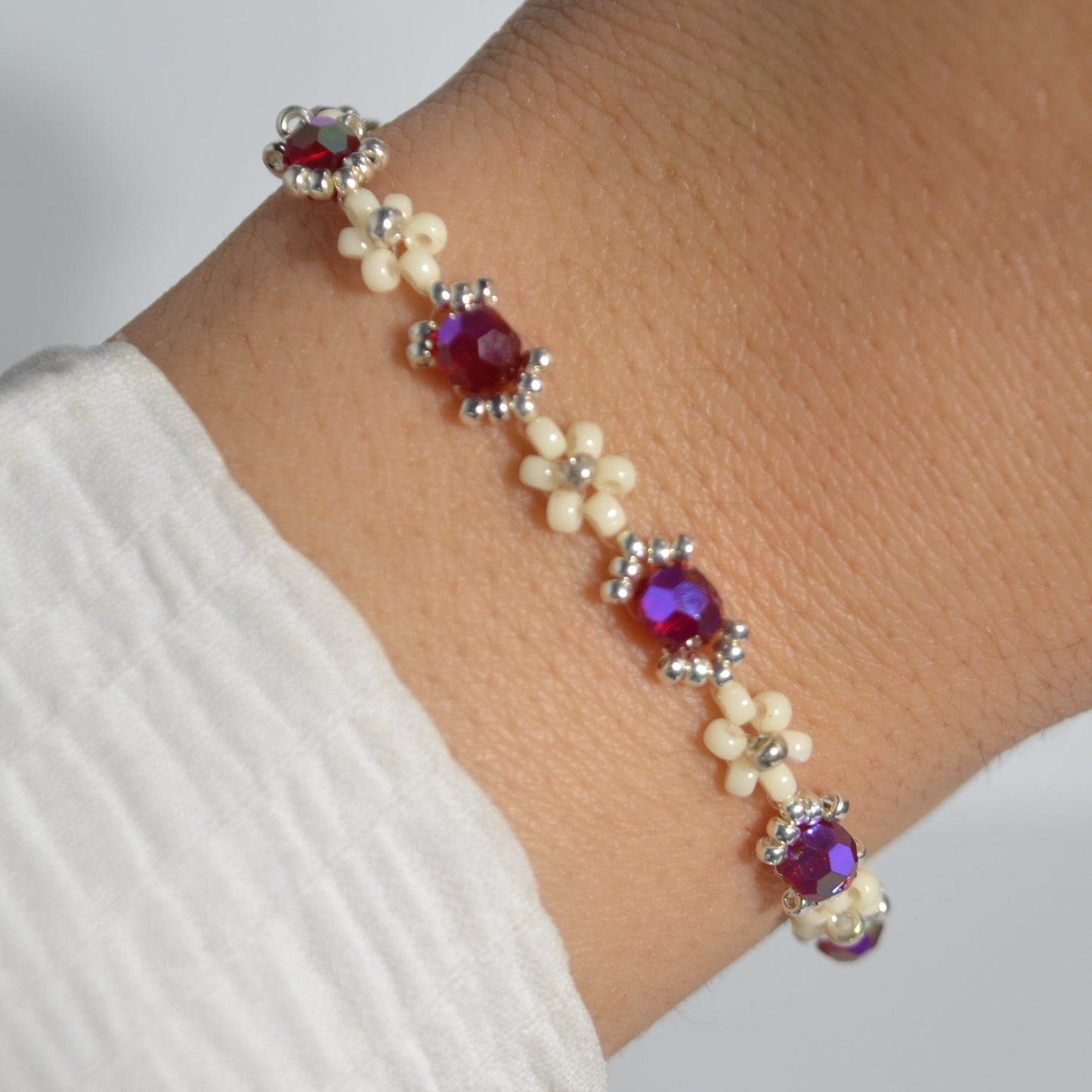 Ruby Blossom Bracelet
