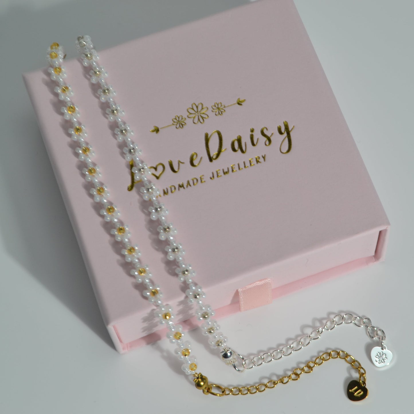 White Dainty Petals Bracelet