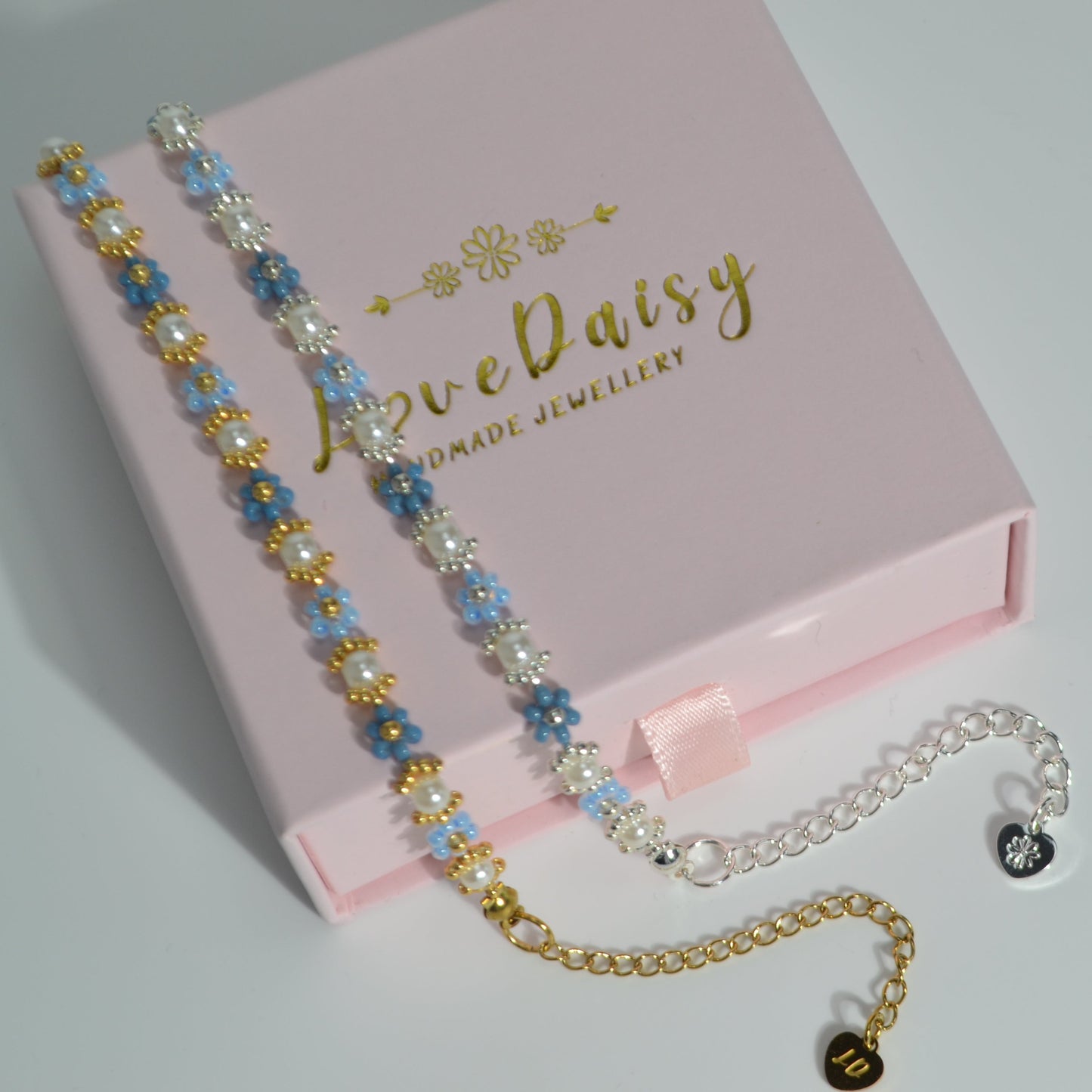 Pearl Blue Beaded Bracelet