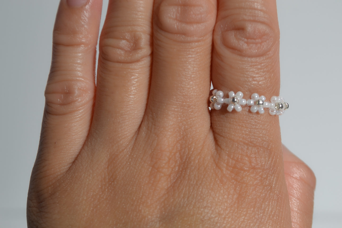 Beaded Daisy Ring