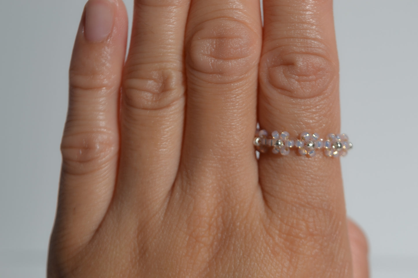 Beaded Daisy Ring