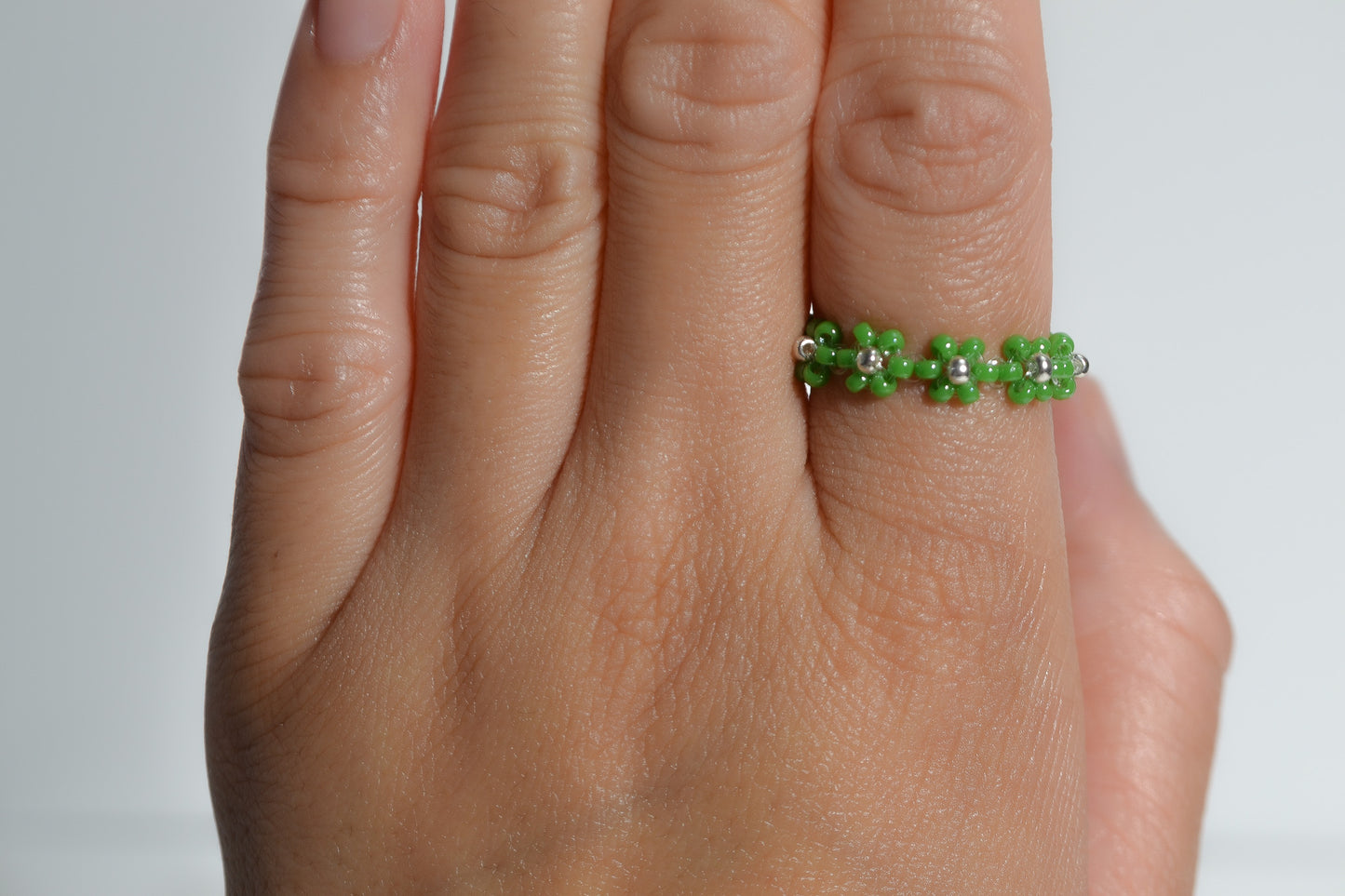 Beaded Daisy Ring