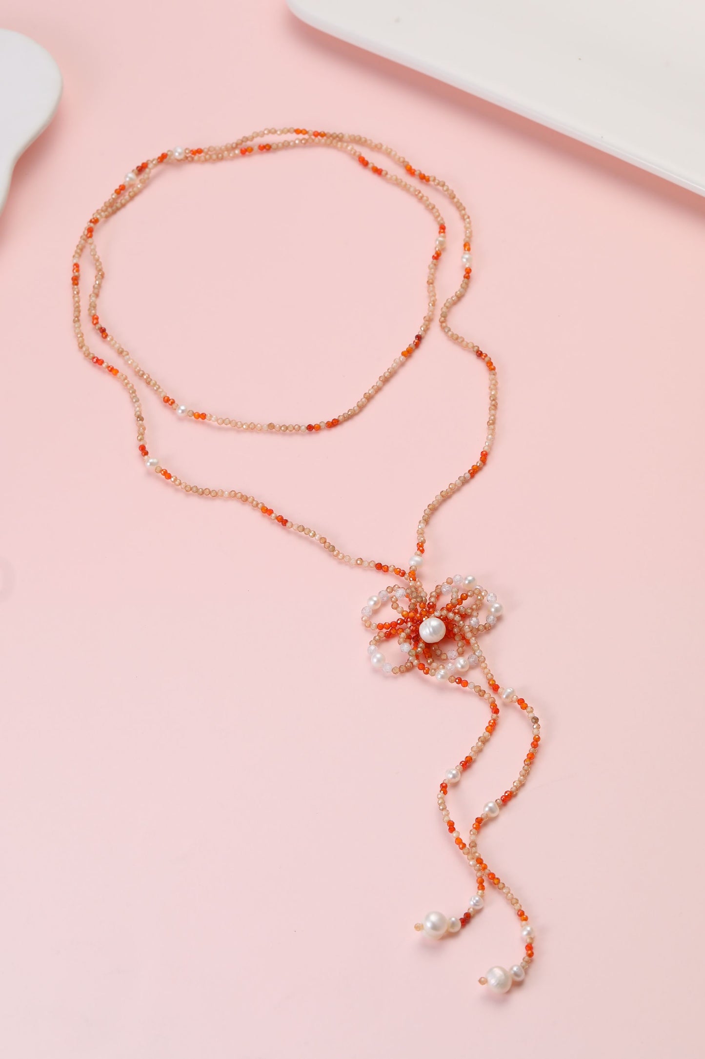 Sun Drape Flower Scarf Necklace