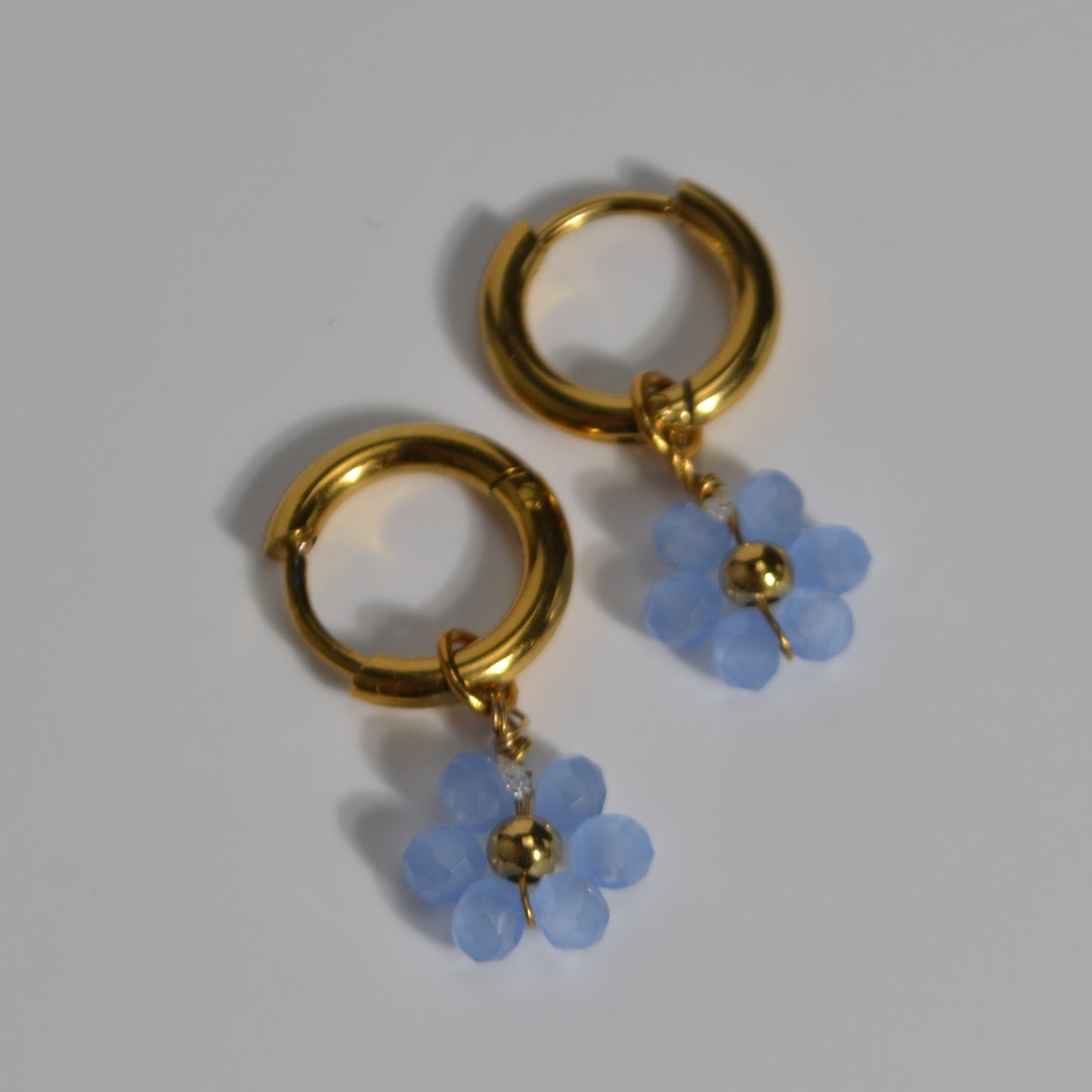Daisy Drop Hoop Earrings