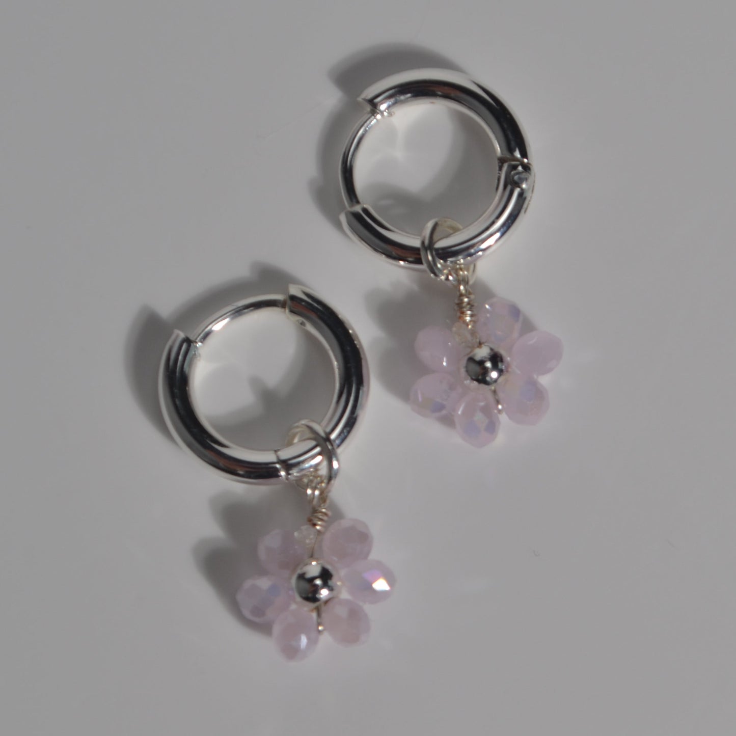 Daisy Drop Hoop Earrings