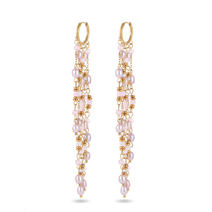Kefalonia Drape Pearl Earrings