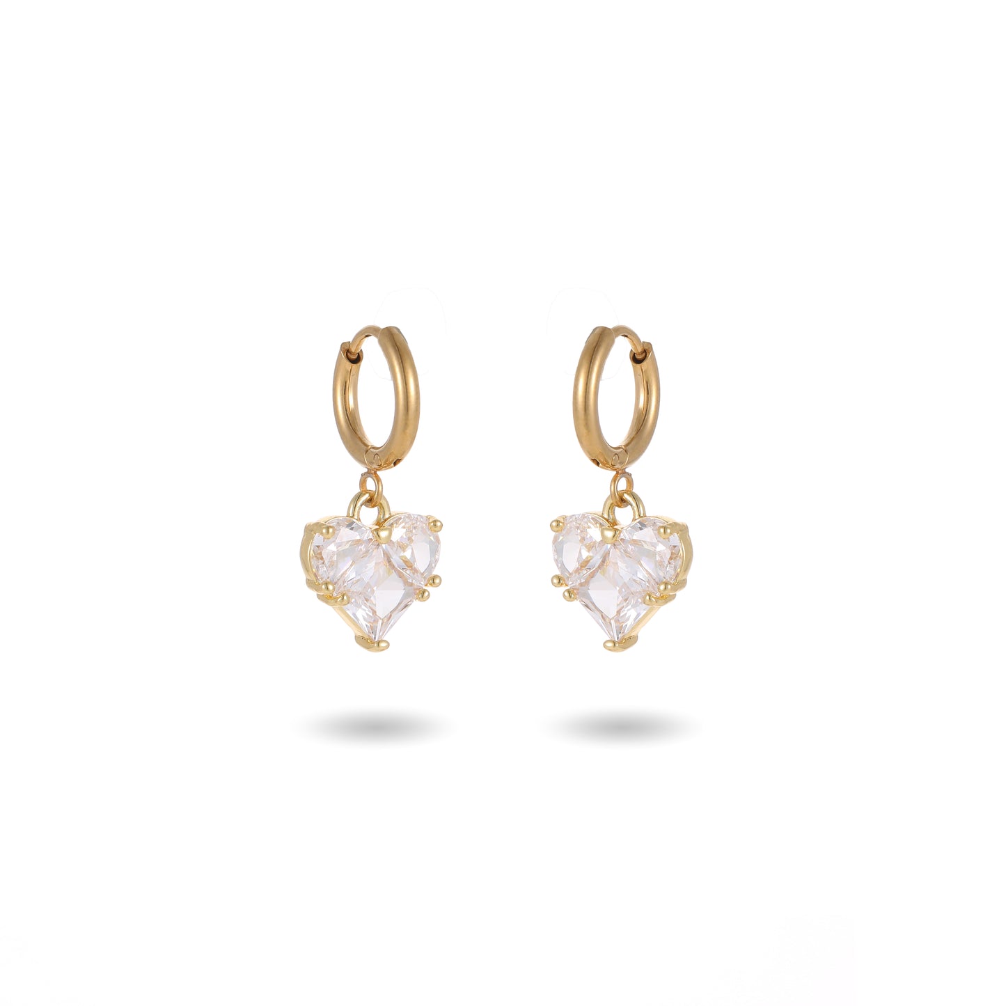 Moonlight Heart Huggy Earrings