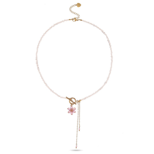 Cherry Blossom Lariat Necklace