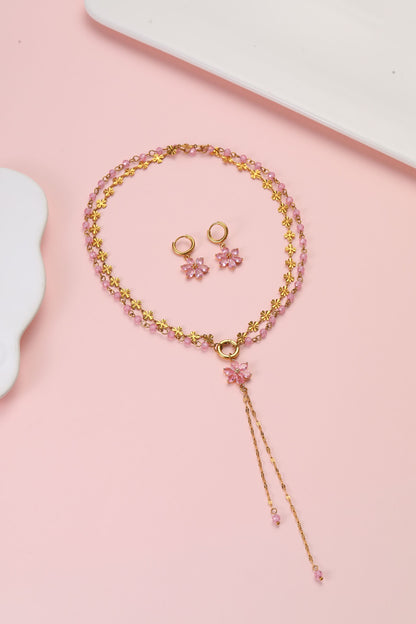 Cherry Blossom Romance Lariat Choker