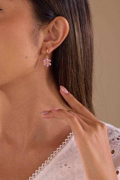Cherry Blossom Huggy Earrings