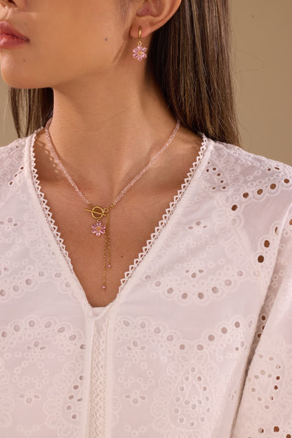 Cherry Blossom Lariat Necklace