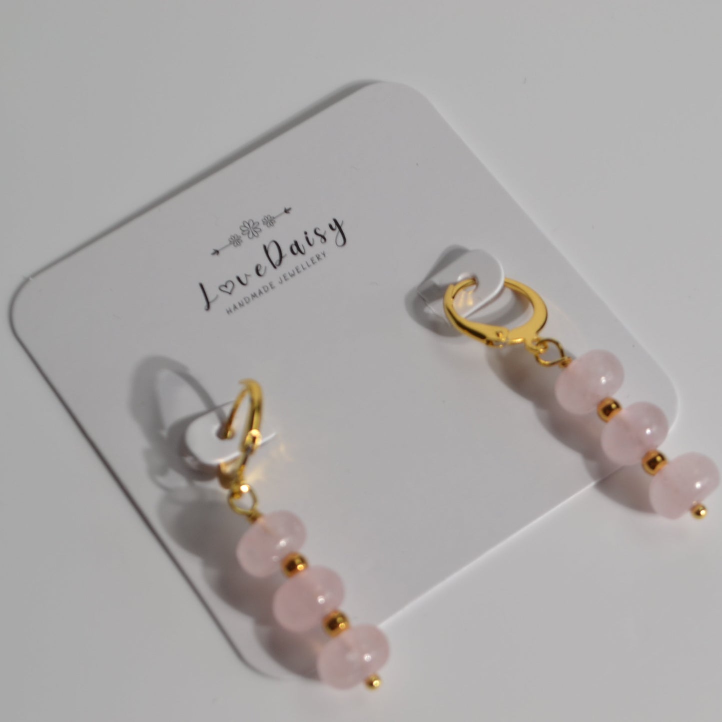 Natural Gemstone Jade Drop Hoop Earrings