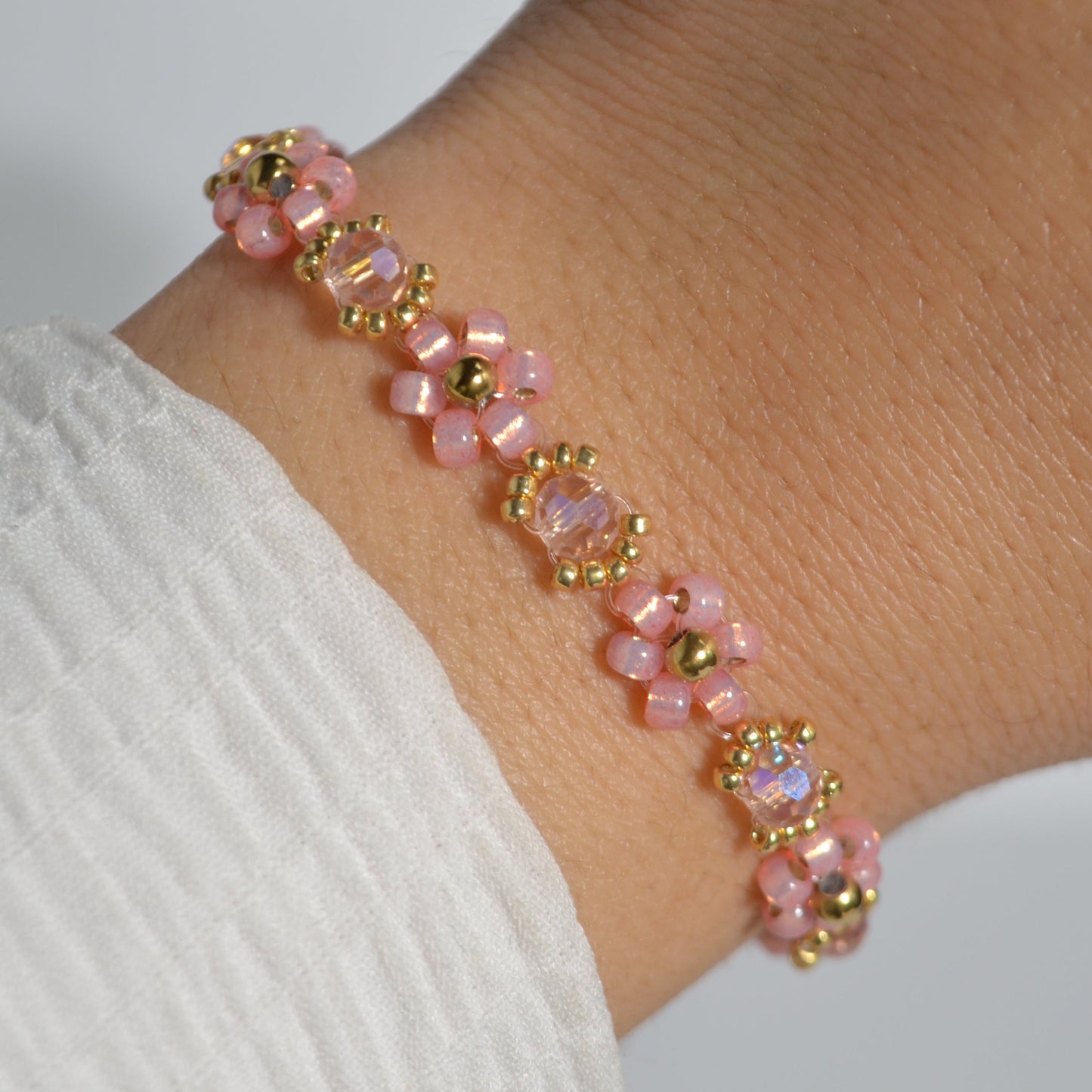 Carnation Pink Bloom Bracelet