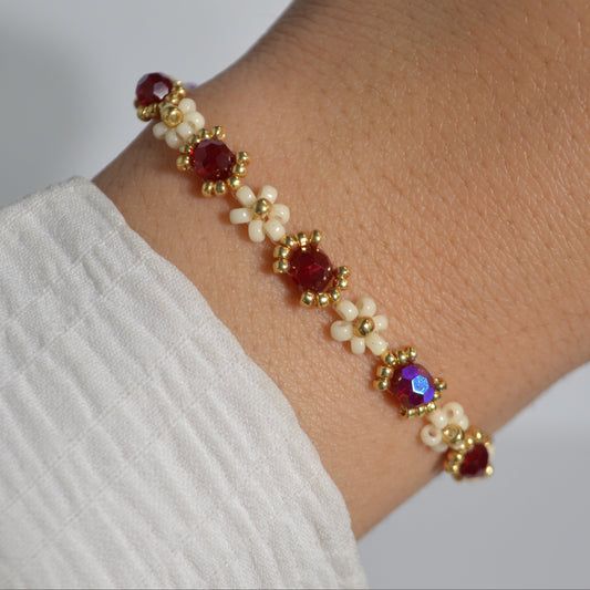 Ruby Blossom Bracelet