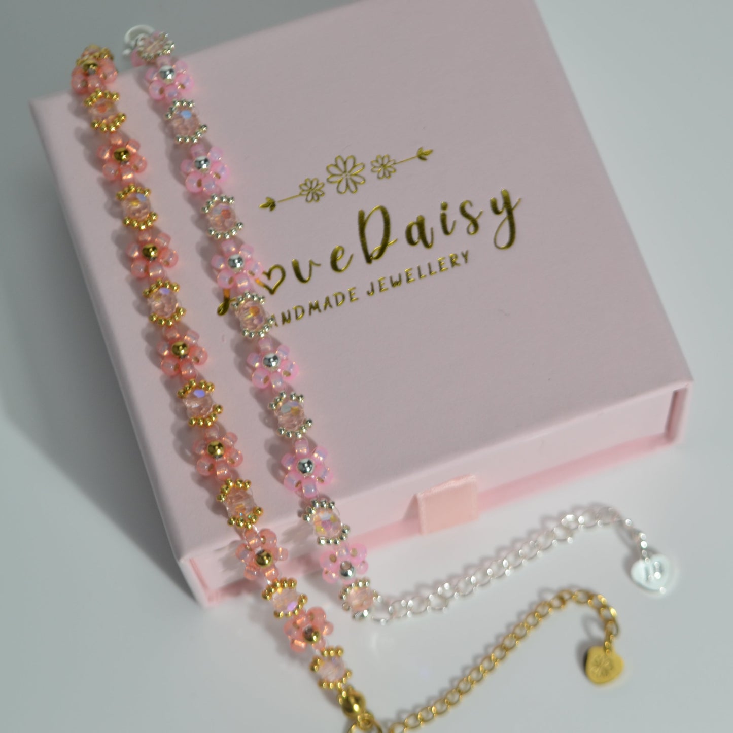 Carnation Pink Bloom Bracelet