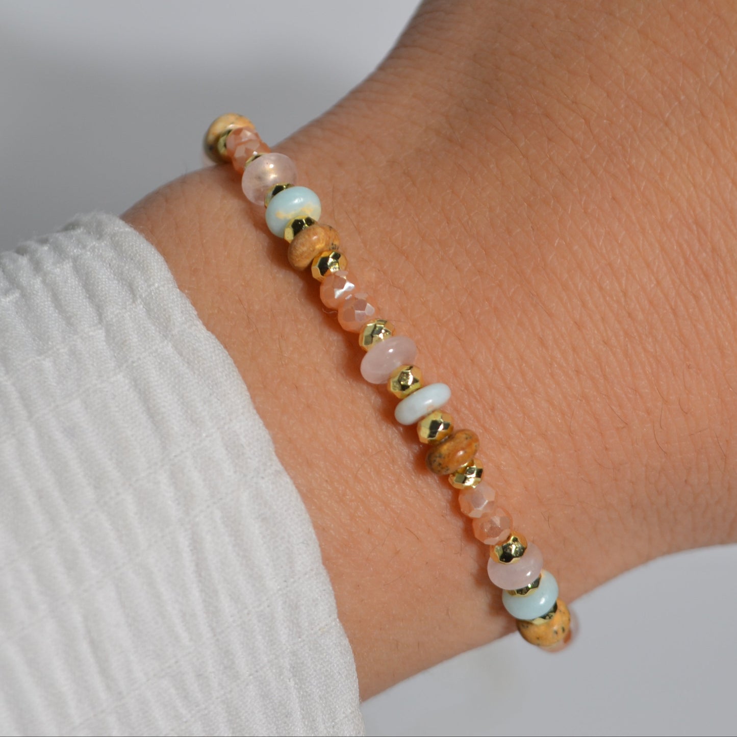 Mixed Agate Beaded Bracelet