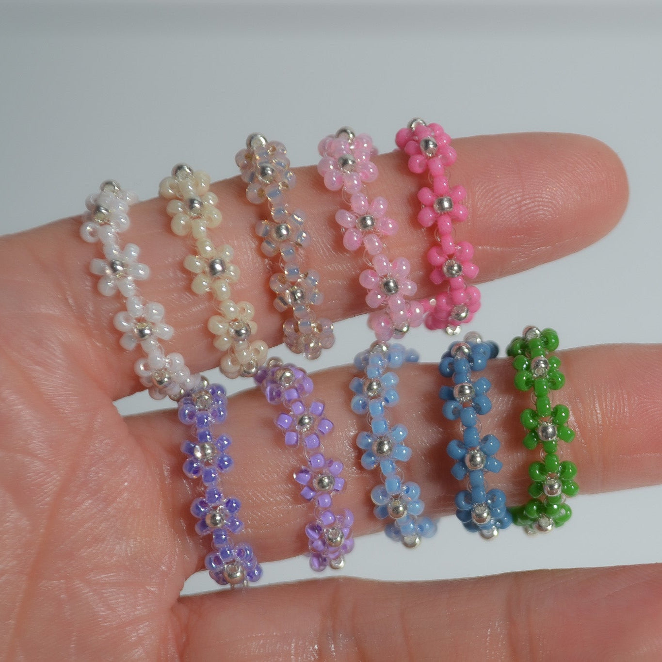 Beaded Daisy Ring