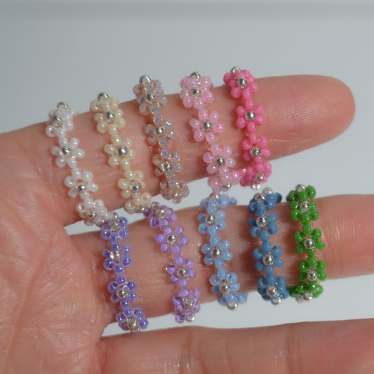 Beaded Daisy Ring