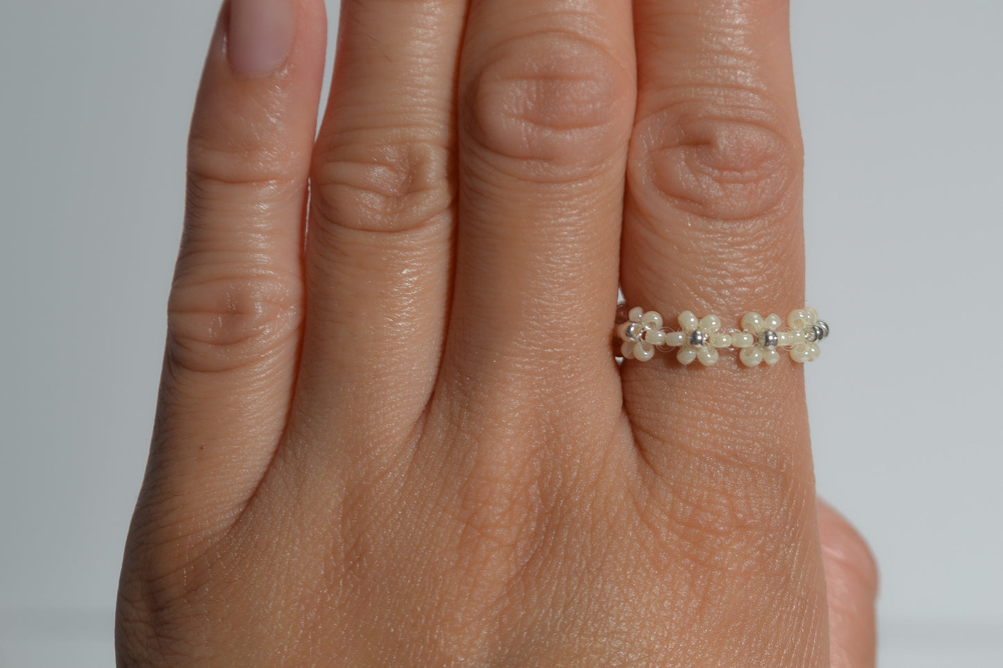 Beaded Daisy Ring