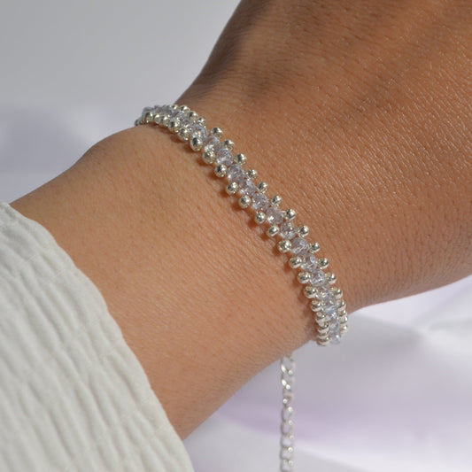 Blue Crystal Banded Bracelet