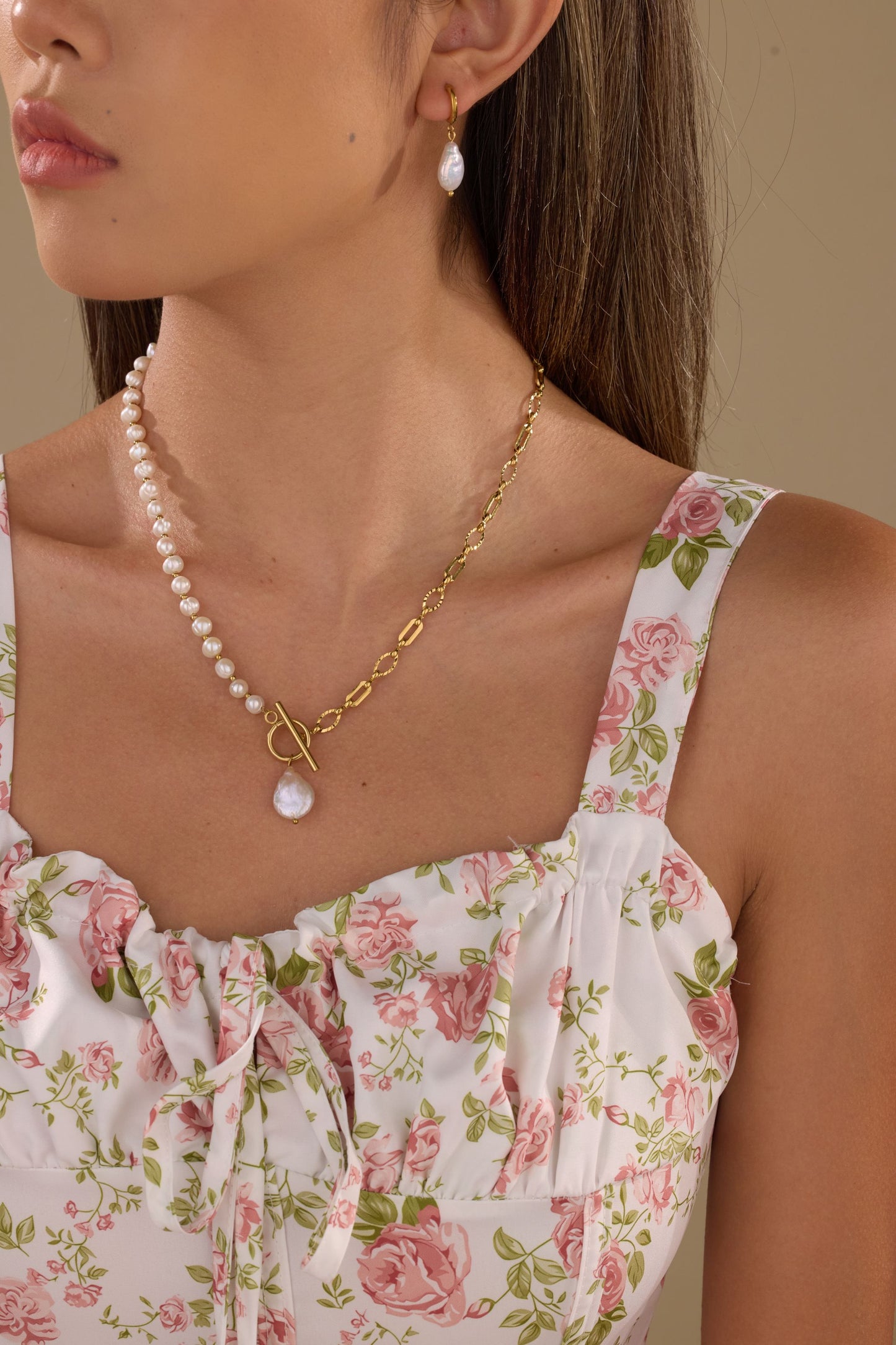 Havana Pearl Drop Earrings