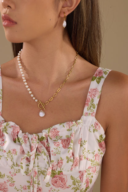 Havana Pearl Drop Earrings