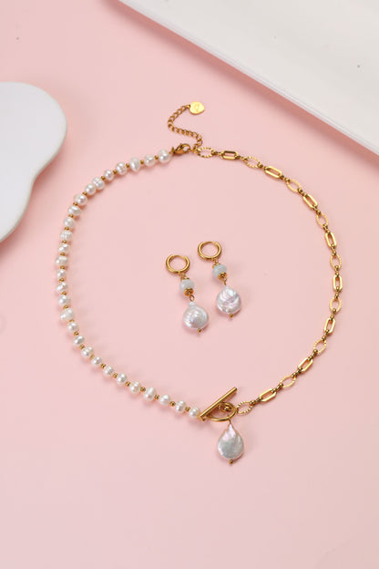 Havana Pearl Drop Earrings