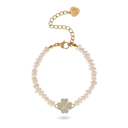 Milos Clover Pearl Bracelet