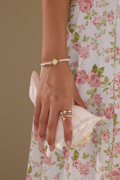 Milos Clover Pearl Bracelet