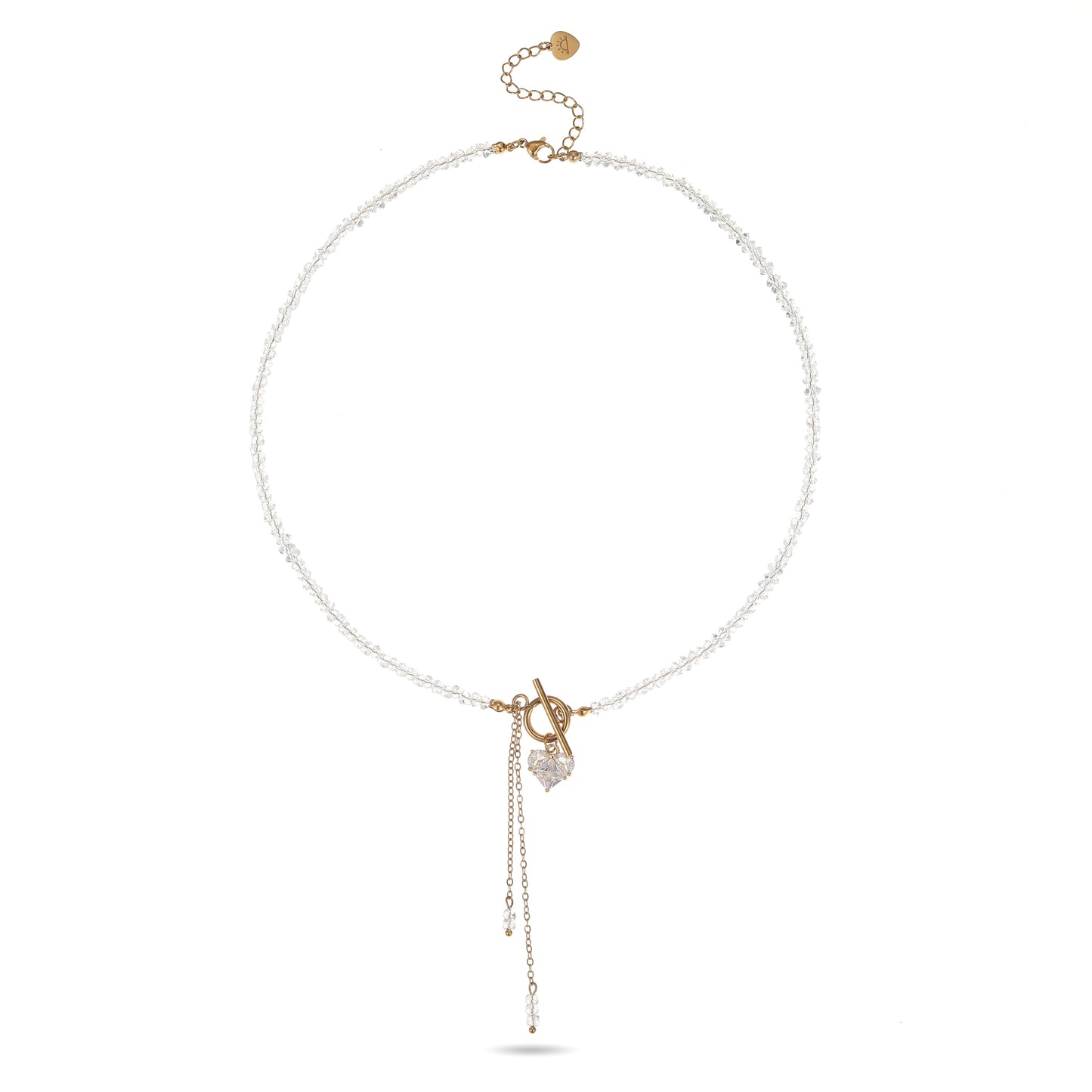Moonlight Heart Lariat Necklace