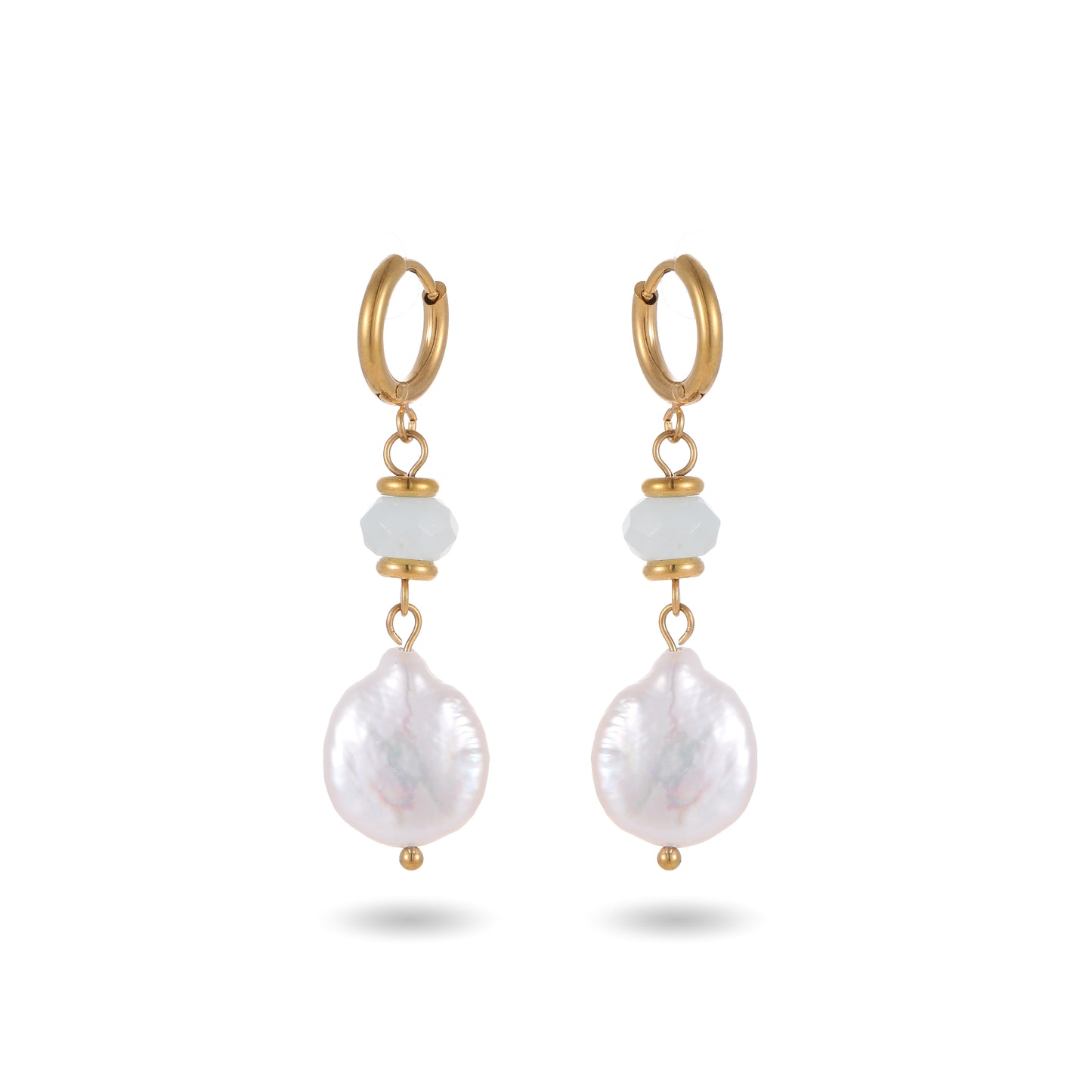 Oceana Aquamarine Pearl Drop Earrings