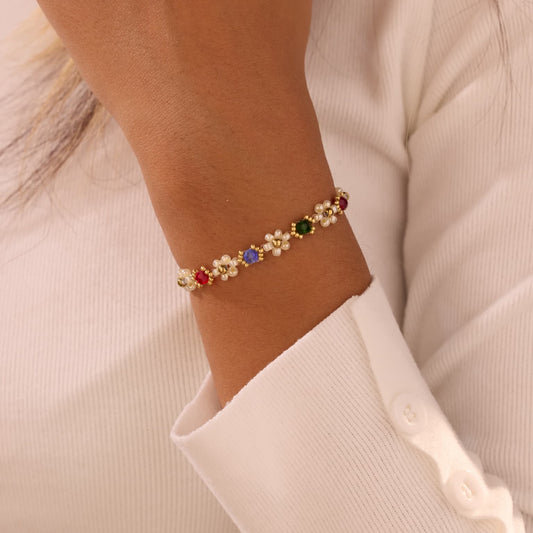 Rainbow Meadow Bloom Bracelet