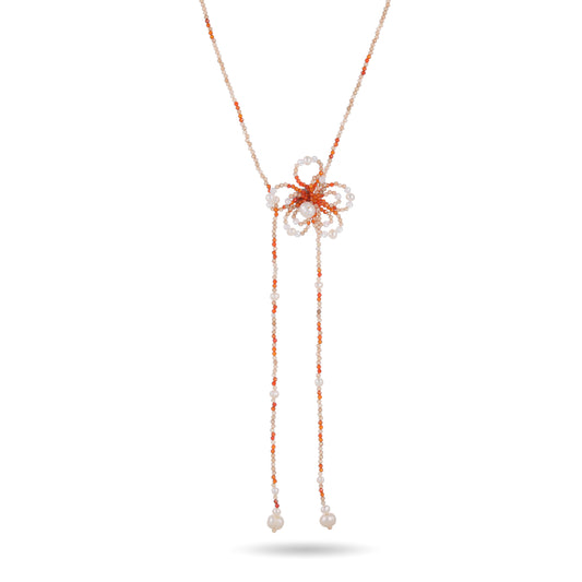 Sun Drape Flower Scarf Necklace