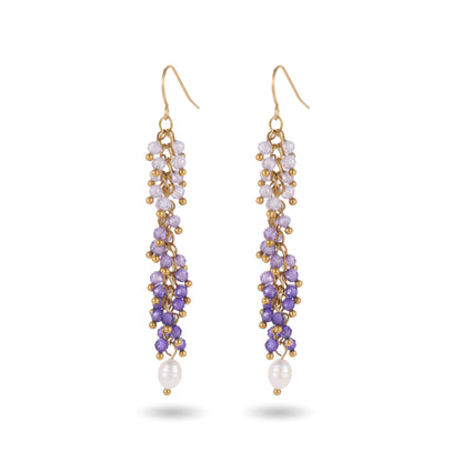 Wisteria Pearl Drop Earrings