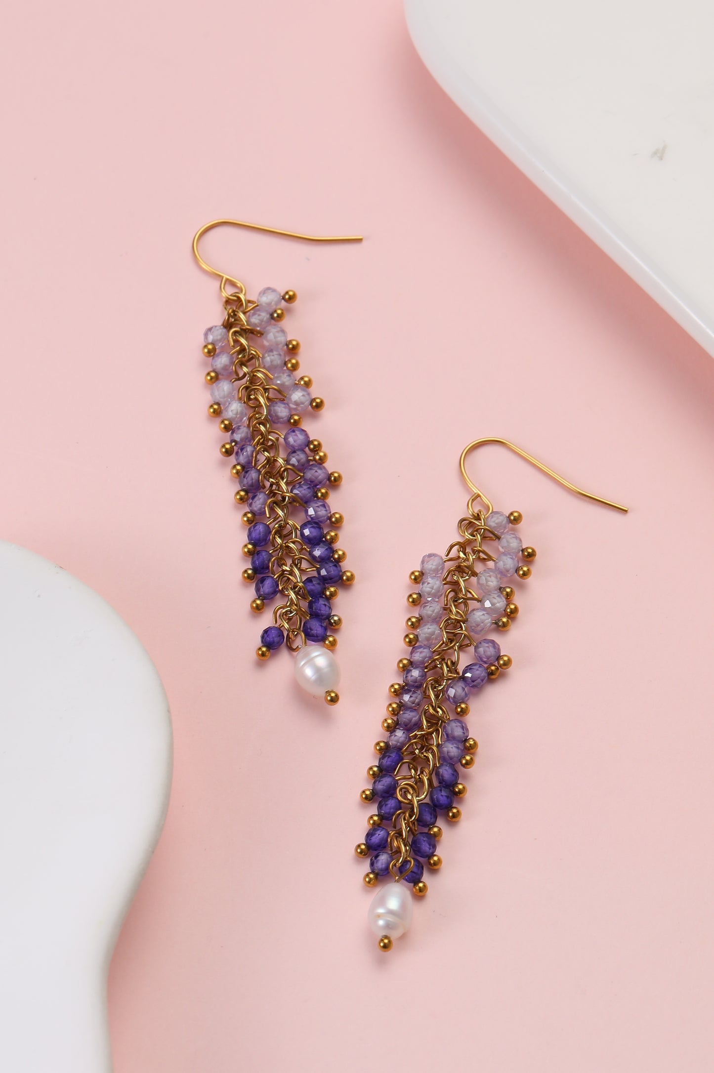 Wisteria Pearl Drop Earrings