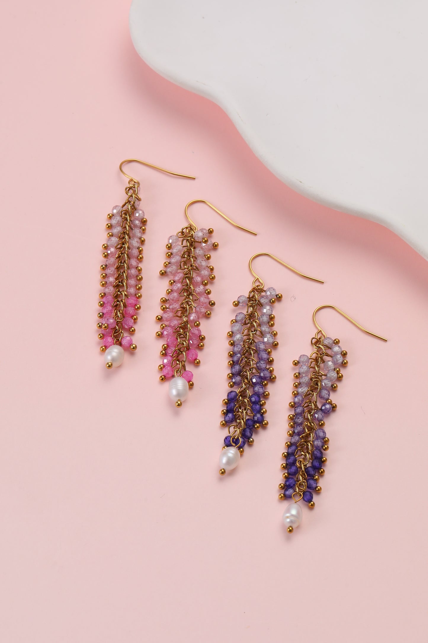 Wisteria Pearl Drop Earrings