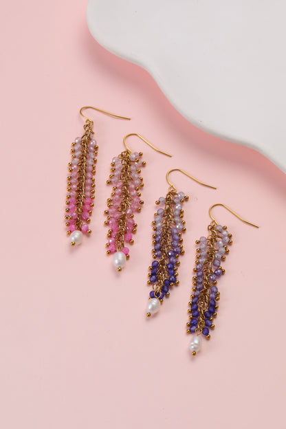 Wisteria Pearl Drop Earrings