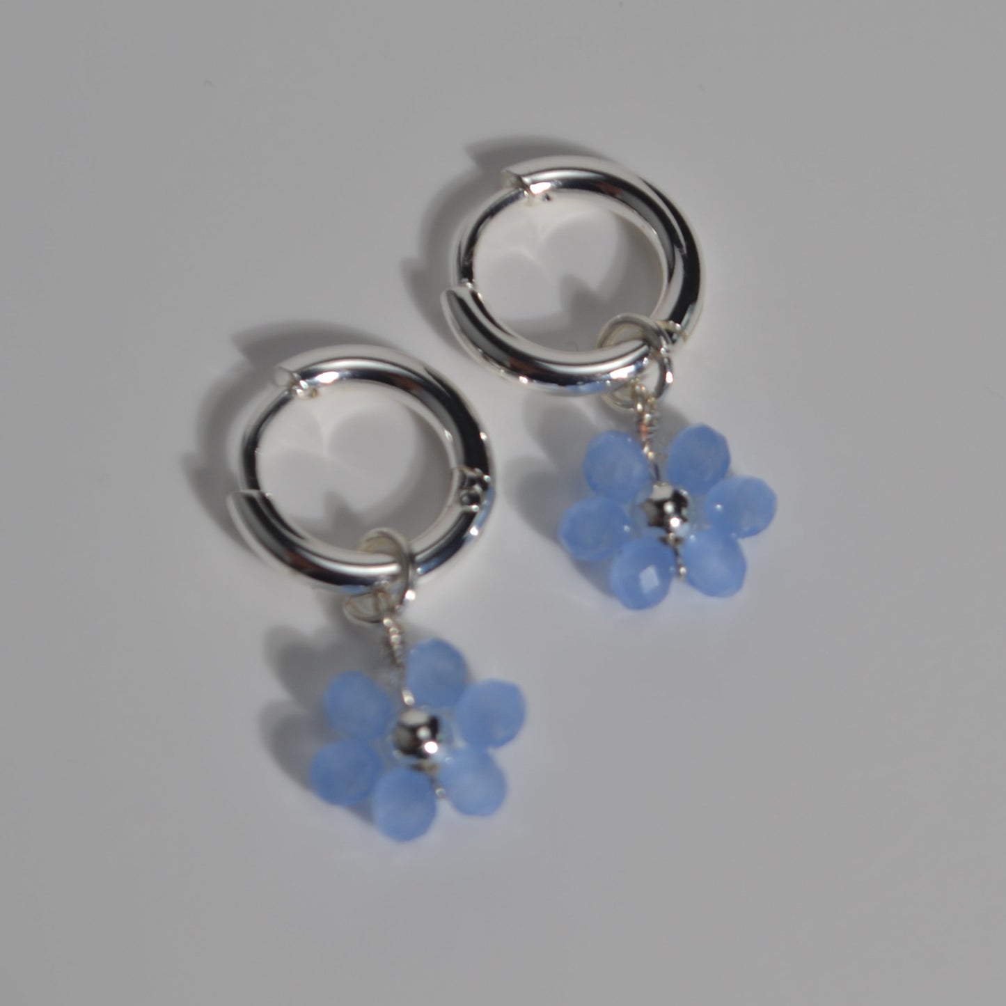Daisy Drop Hoop Earrings