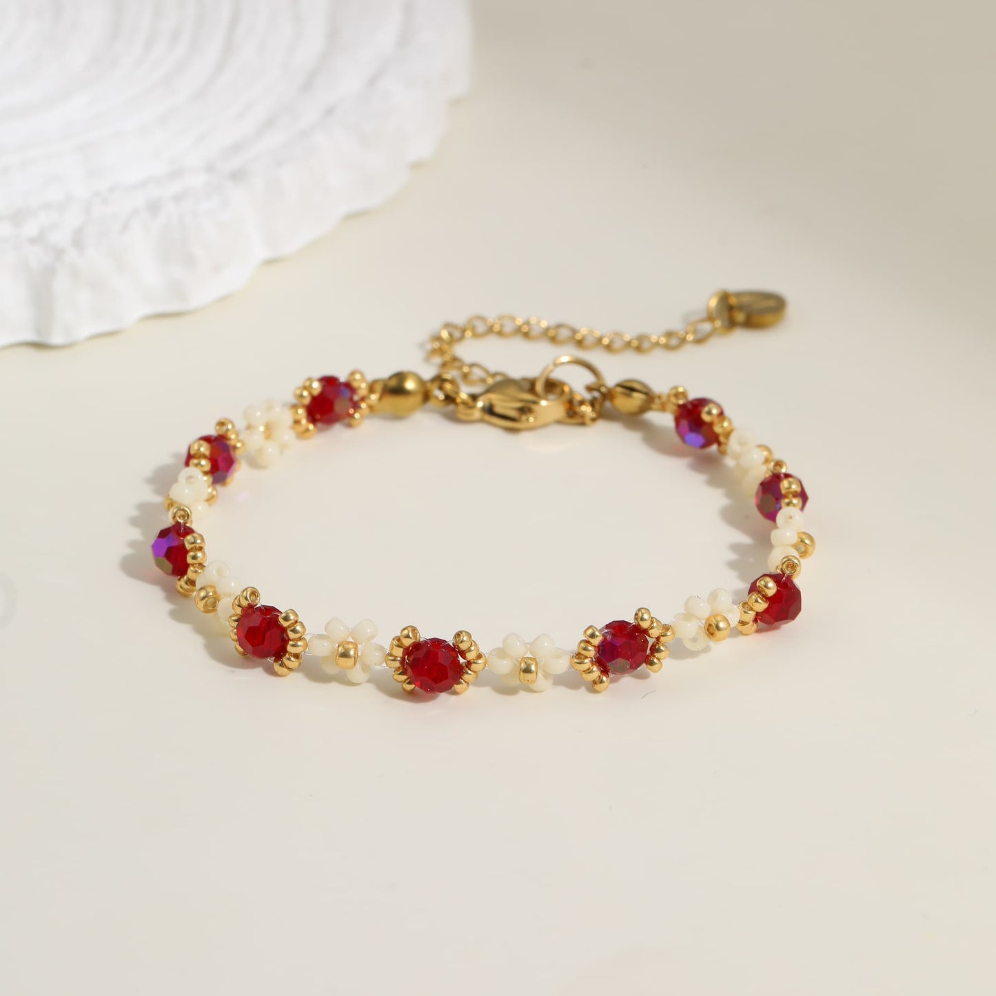 Ruby Blossom Bracelet