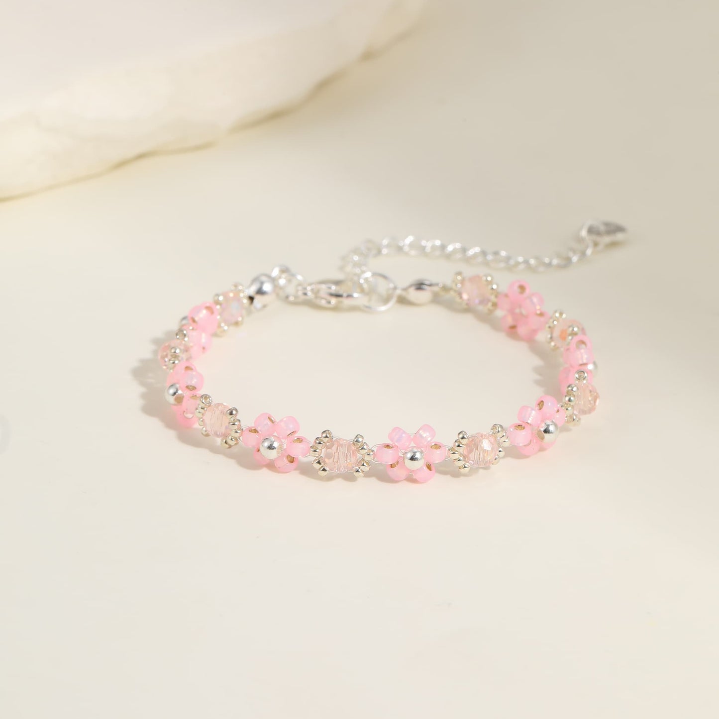 Carnation Pink Bloom Bracelet