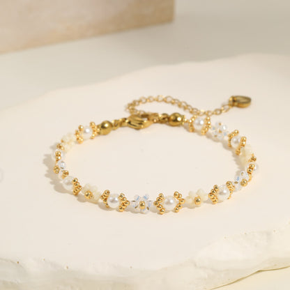 Pearl Daisy Bracelet