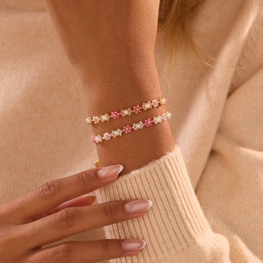 Pearl Pink Beaded Bracelet