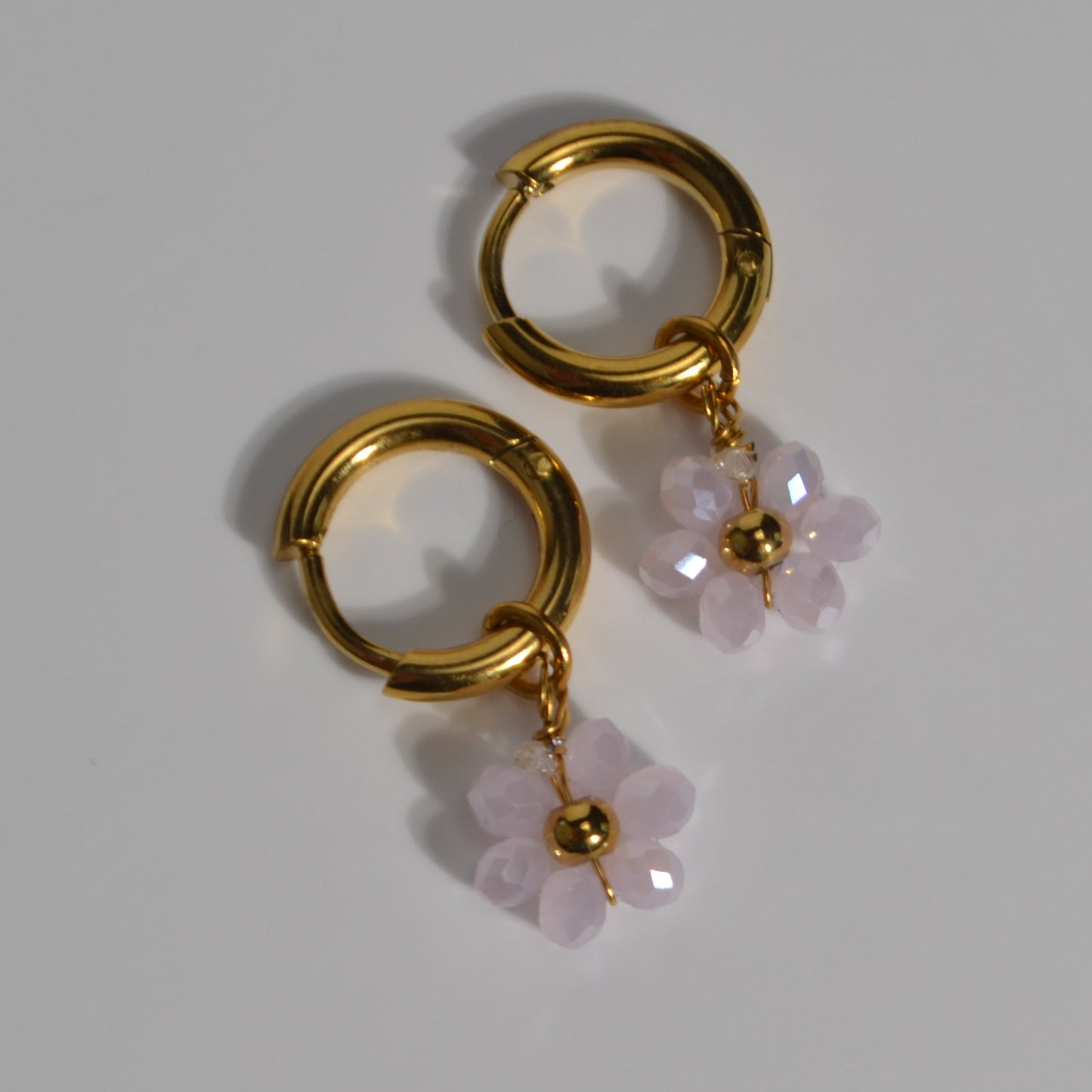 Daisy Drop Hoop Earrings