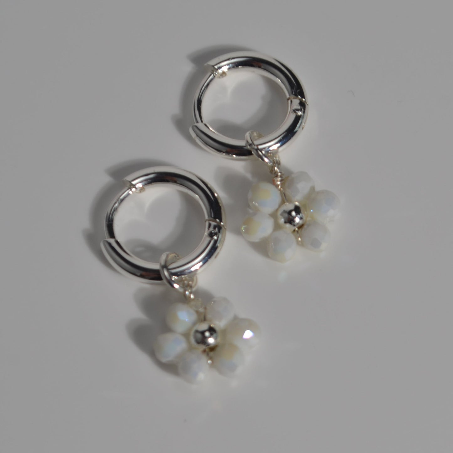 Daisy Drop Hoop Earrings